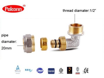Top Selling 2015 Copper forged pipe plumbing fitting bathroom light fitting PEX-AL-PEX 20x1/2"mm A465