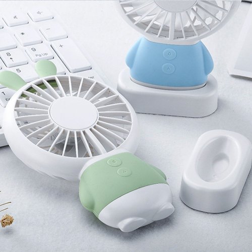 Color Changing Bear Mini Rechargeable Handheld Led Fan