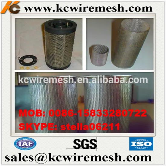 Cheap !!!! KangChen Micro perforated metal mesh Stainless steel wire mesh cylinder filter