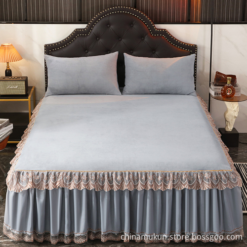 bed skirts set with Lace Bed Skirt Bedspread