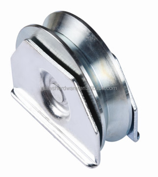 Y/V/U groove sliding gate wheel with double plates