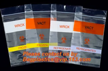 medical specimen Bag, with Back Pouch, Biohazard Specimen Zipper Bag, Lab guard