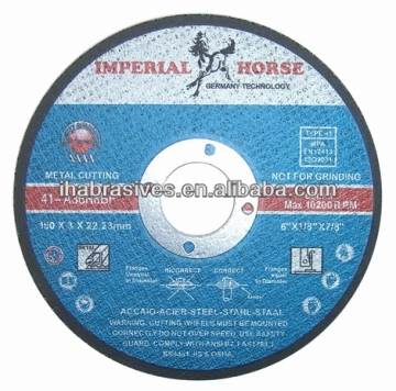 T41,metal cutting disc,150X3X22.23MM,80m/s