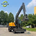 13.5 Ton Hydraulic Wheel Excavator For Earthmoving
