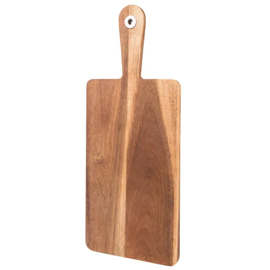 Acacia Wood Eco-Friendly Serving Board: A Sustainable Choice for Chopping, Steak Serving, and More, Complete with Handle