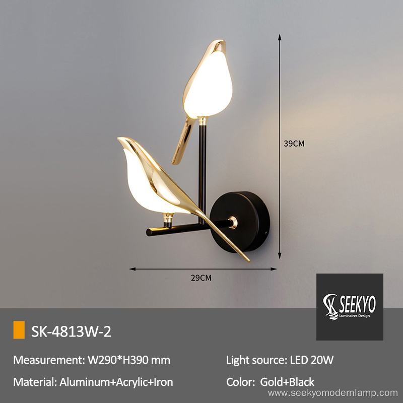 Nordic Modern Bionic Magpie Wall Lamp