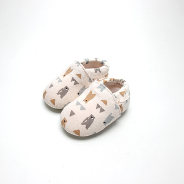 Calçados casuais de bebê com estampa animal de algodão