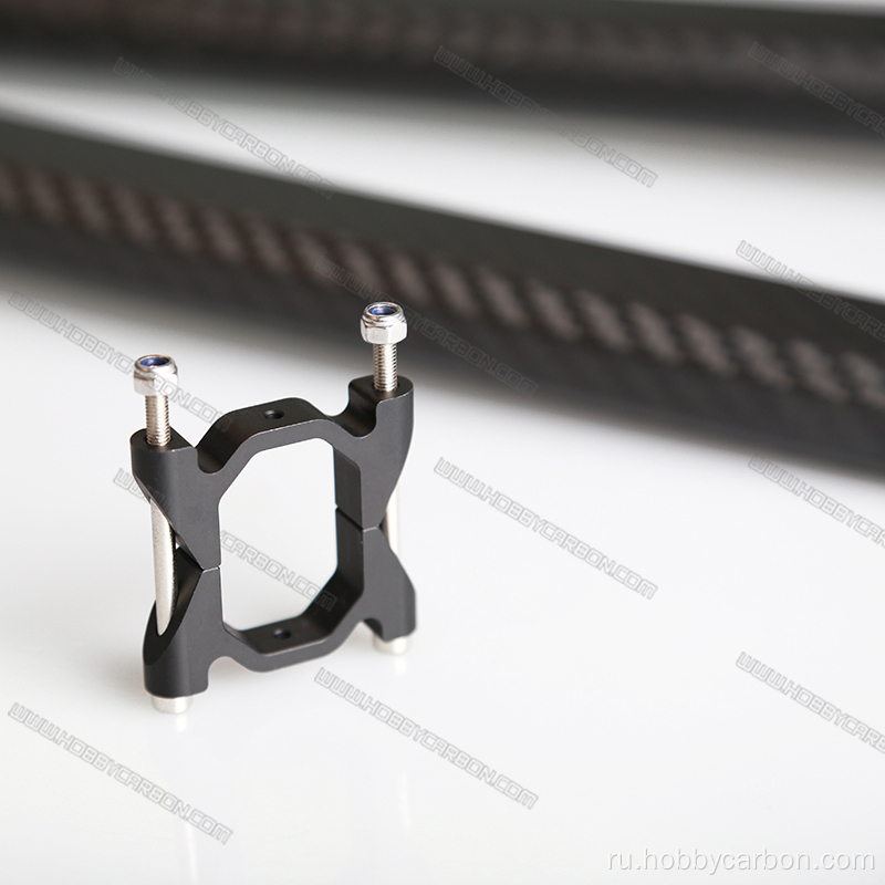 черный анодированный алюминиевый квадратный зажим для трубки hobbycarbon