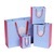 High-end lilac floral print paper bags with handles