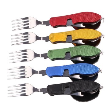 4-in-1 diftachable tableware pocket pocket pocket fork fork spoon