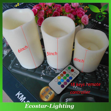White LED Wax Candles with Controller