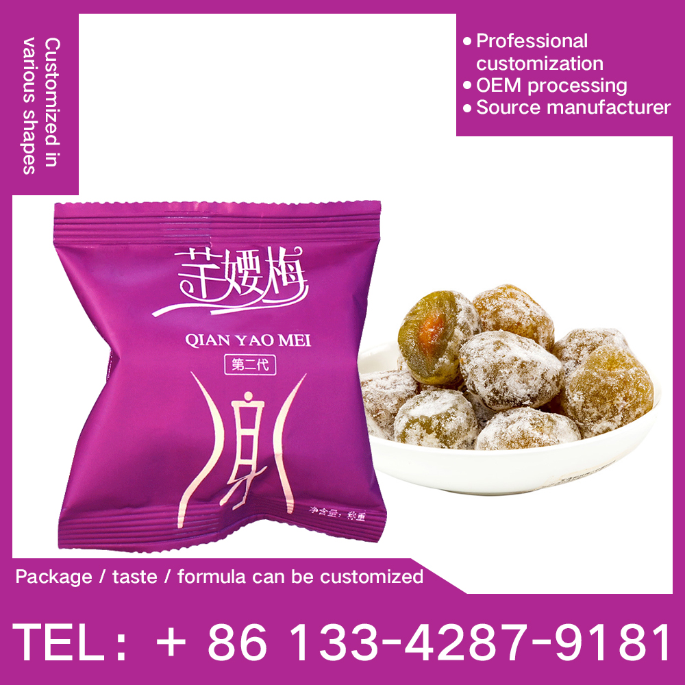 OEM/ODM Weight Loss fresh green plum detox slimming plum Strawberry Flavor sour fresh weight loss green plum