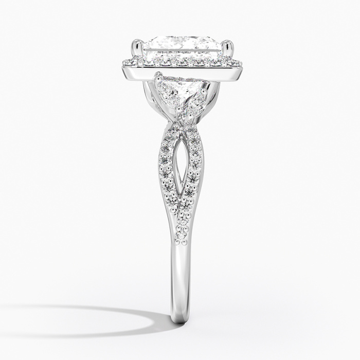 แหวนเพชร Princess Cut Lab Grown ทองคำ 18K