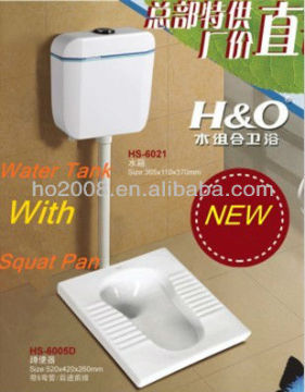 Bathroom Sanitary Ware Cheap Ceramic Squat Pan With Water Tank