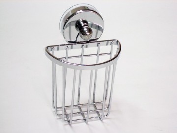 Bathroom accessory suction metal shelf