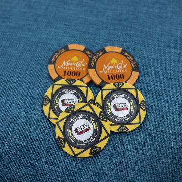 500 Pc Custom Clay Poker Chips 50mm EPT Texas Blank Ceramic Poker Chip Set