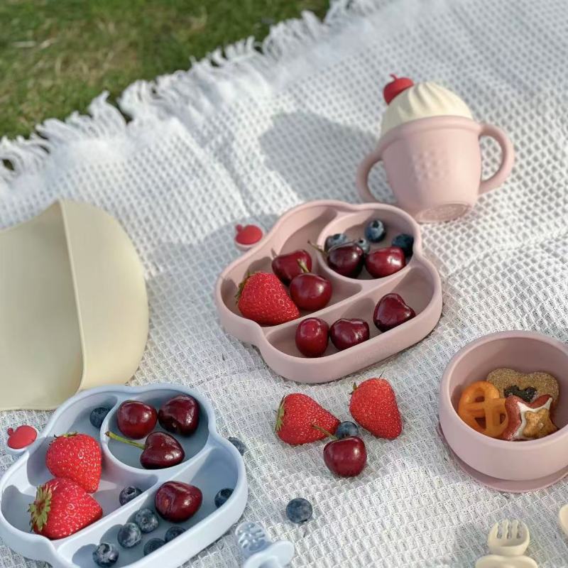 Soft Pastel Kids Tableware with Cute Utensils