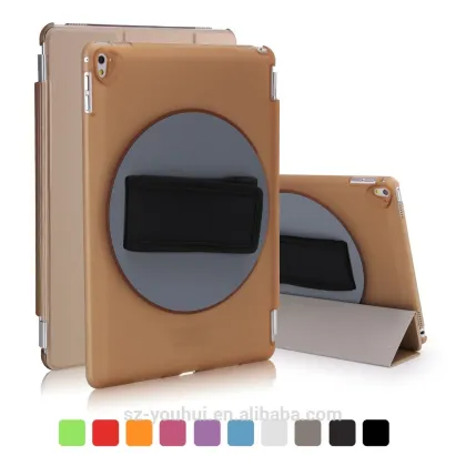 High quality wholesale belt leather retating case for iPad pro 9.7