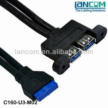 High Qualtiy Super Speed USB 3.0 Motherboard Cable Panel Type