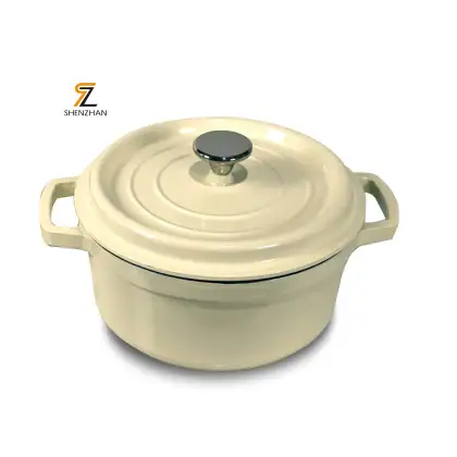 Non-Stick Cast Iron Cooking Pot and Enamel Cookware Collection: Including Cast Iron Soup Pot