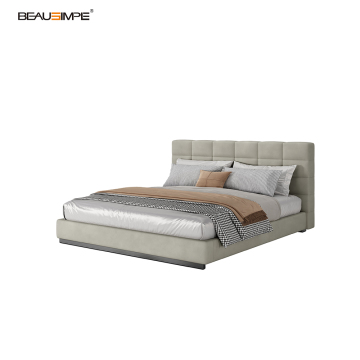Modern Leather Double Bed for Luxury Bedrooms