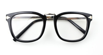 Fashion Big Round Optical Glasses Frame with Metal Bridge and Metal Temple