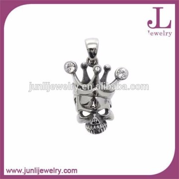 Stainless Steel Skull King Crown Pendant