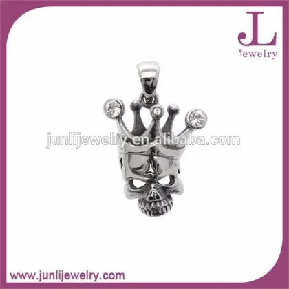 Stainless Steel Skull King Crown Pendant