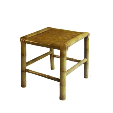 Durable Bamboo Courtyard Outdoor Square Tea Table and Chair Set