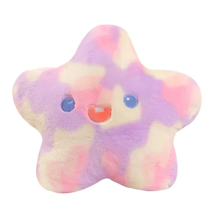 Kawaii Fluffy Flower Moon Star Pillow - Custom Plush Chair Seat Cushions