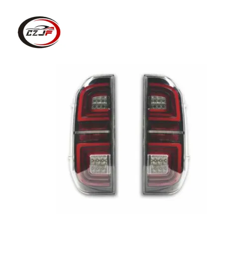 CZJF Red Clear Smoked Black LED Tail Lights for Toyota Tundra 2014-2020