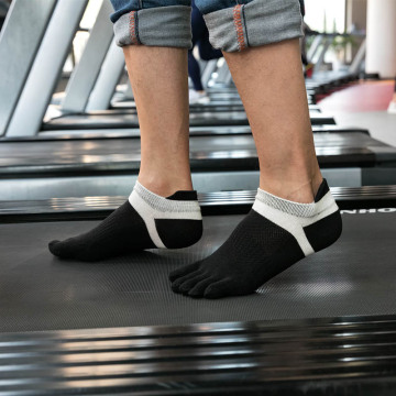Calcetines de cinco dedos calcetines de hombre deportes de malla de algodón