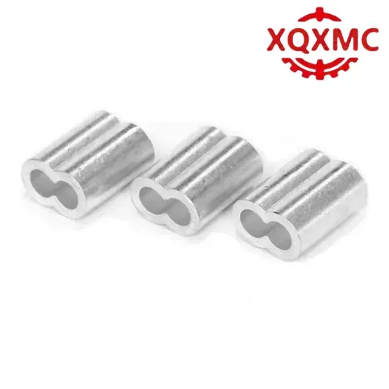 Double Cable Crimps Sleeves 8-Shaped US Type Hourglass Aluminum Cable Ferrule