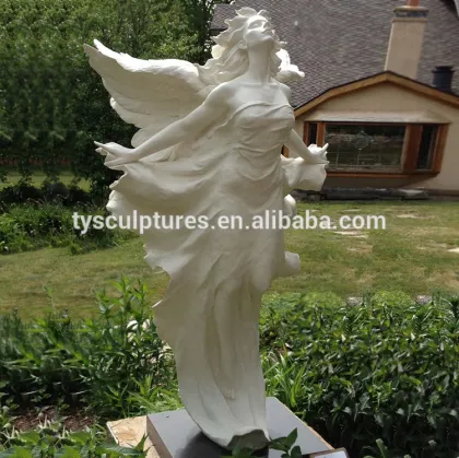 High quality fiberglass archangel statue custom resin serene angel sculpture