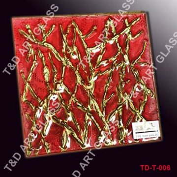 Abstract style textured glass for decorative