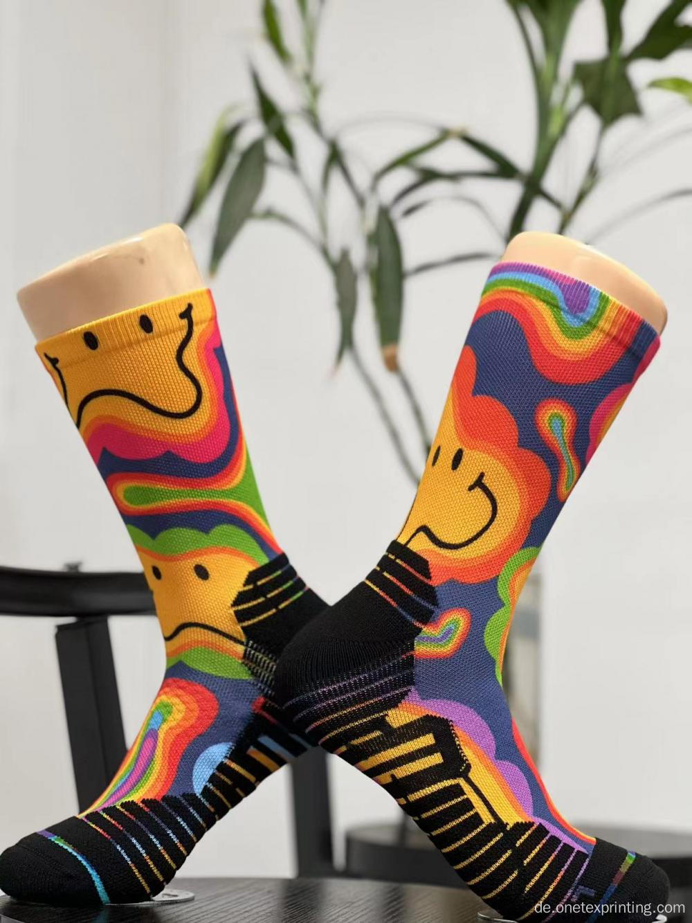 Farbenfrohe Socken Personalisierungssocken Drucksocken