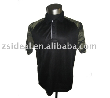 Men's Fashion polyester/spandex short sleeve custome golf shirt