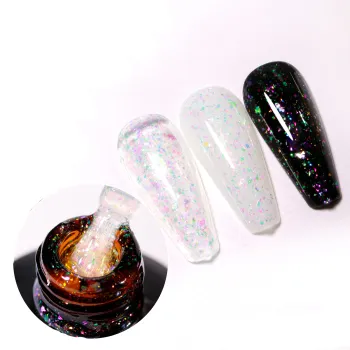 2022 New Free Sample UV Gel Nail Polish - MIUKIULA Flakes Top Coat and Base