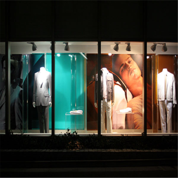 High transparency power saving transparent screen wall
