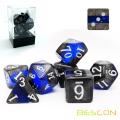 Bescon Mineral Rocks GEM VINES Juego de dados poliédrico D&amp;D de 7, juego de rol RPG Juego de dados 7pcs Juego de SAPPHIRE