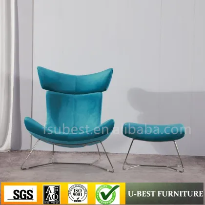 Nordic Imola Recliner: Designer Living Room Lounge Chair with Ottoman