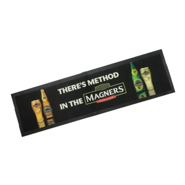 Branded Logo PVC Bar Drinking Glass Counter Mat - Hot Resistant Silicone Rubber Beer Spill Drip Mat