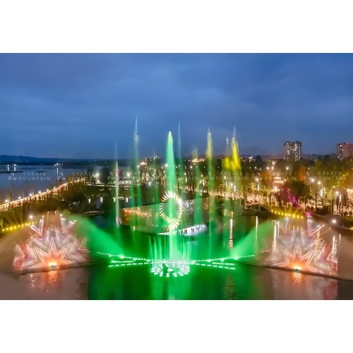 น้ำพุม่านน้ำ 3 มิติ