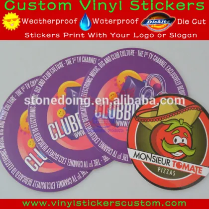 Custom vinyl static cling sticker, car badge sticker