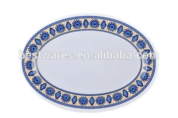 2015 new design oval melamine dinnr plate