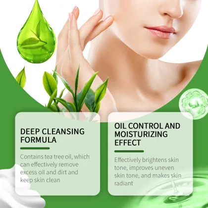 Tea Tree Oil-based Facial Products: Refreshing Oil Control, Cleansing Gel, and Moisturizing Cleanser