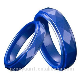 New Blue Ceramic Ring, Big Men's Ceramic Ring, Ceramic Engagement Ring, Men's and Women's Ceramic Wedding Ring