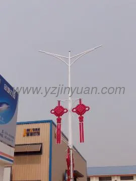 Chinese knot design street light poles