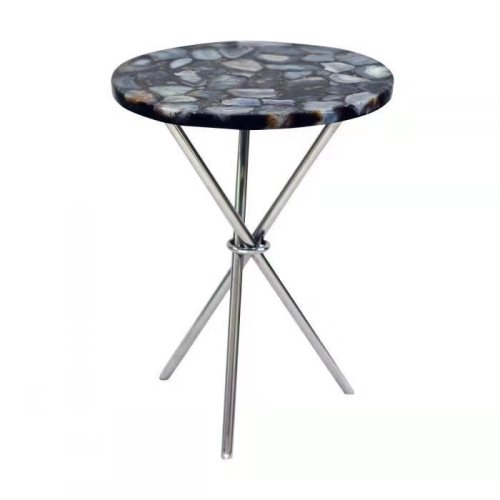 blue agate round table