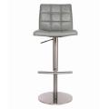 Newest High Quality Barstool Gold Breakfast Bar Stool,High Back Bar Top Chair With Pu Leather Seat Round Base